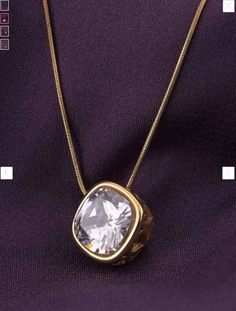 Statement Crystal Pendant Chain - Bold Glamour