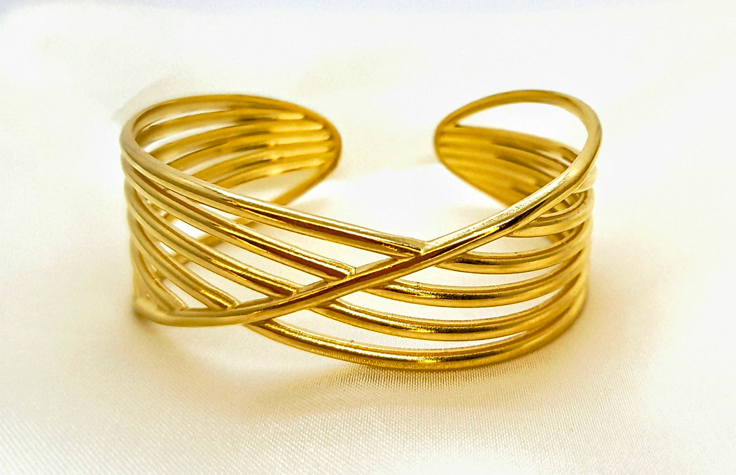 Multi-Strand Curved Adjustable Wire Bracelet