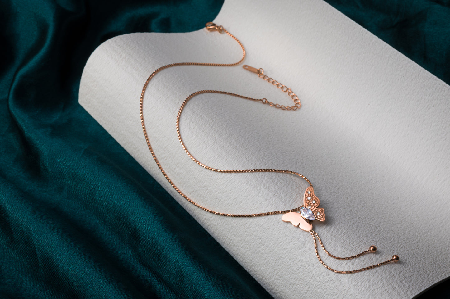 Little Butterfly & Dangle drop Necklace