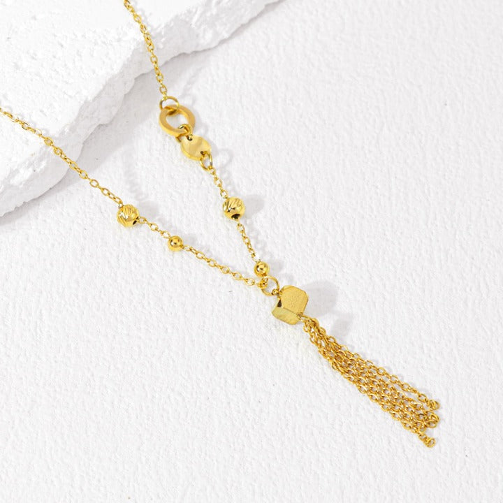 Geometric tassel chain