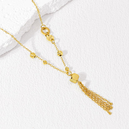 Geometric tassel chain