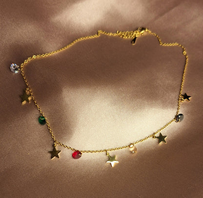 Starry Brights chain - Playful Gemstone & Star Charm