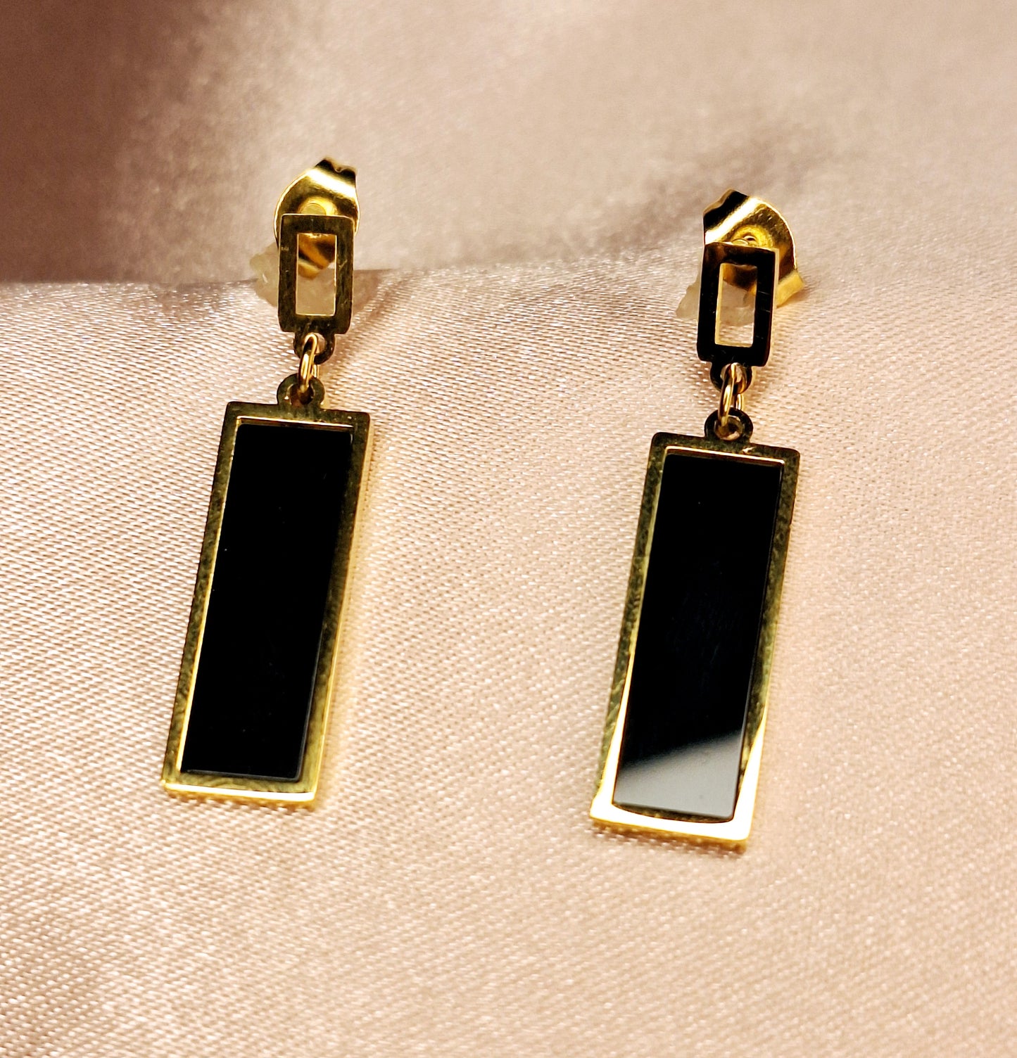 Geometric Bar Drop Earrings