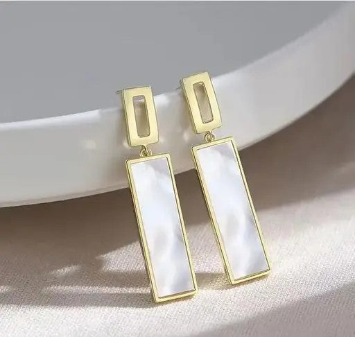 Geometric Bar Drop Earrings