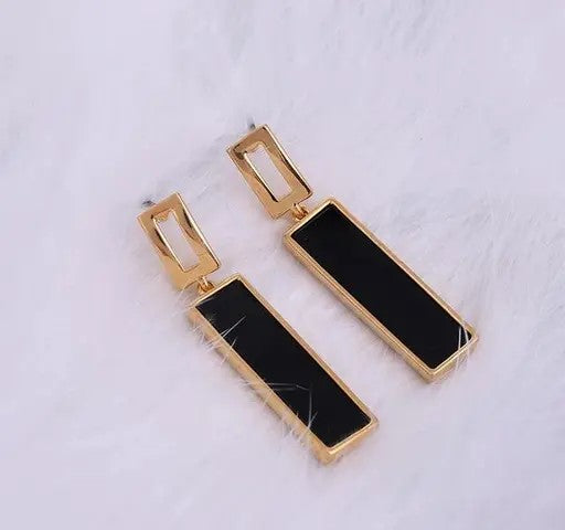 Geometric Bar Drop Earrings