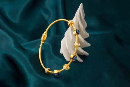 Blue Eye Bracelet with Crystal Accents
