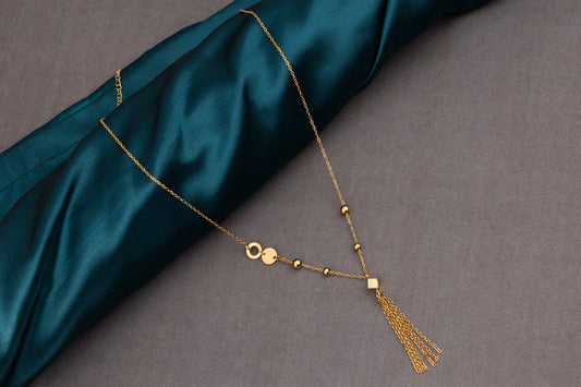 Geometric tassel chain