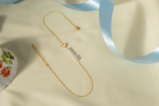 Unique Mermaid Inspired Pearl Pendant Chain