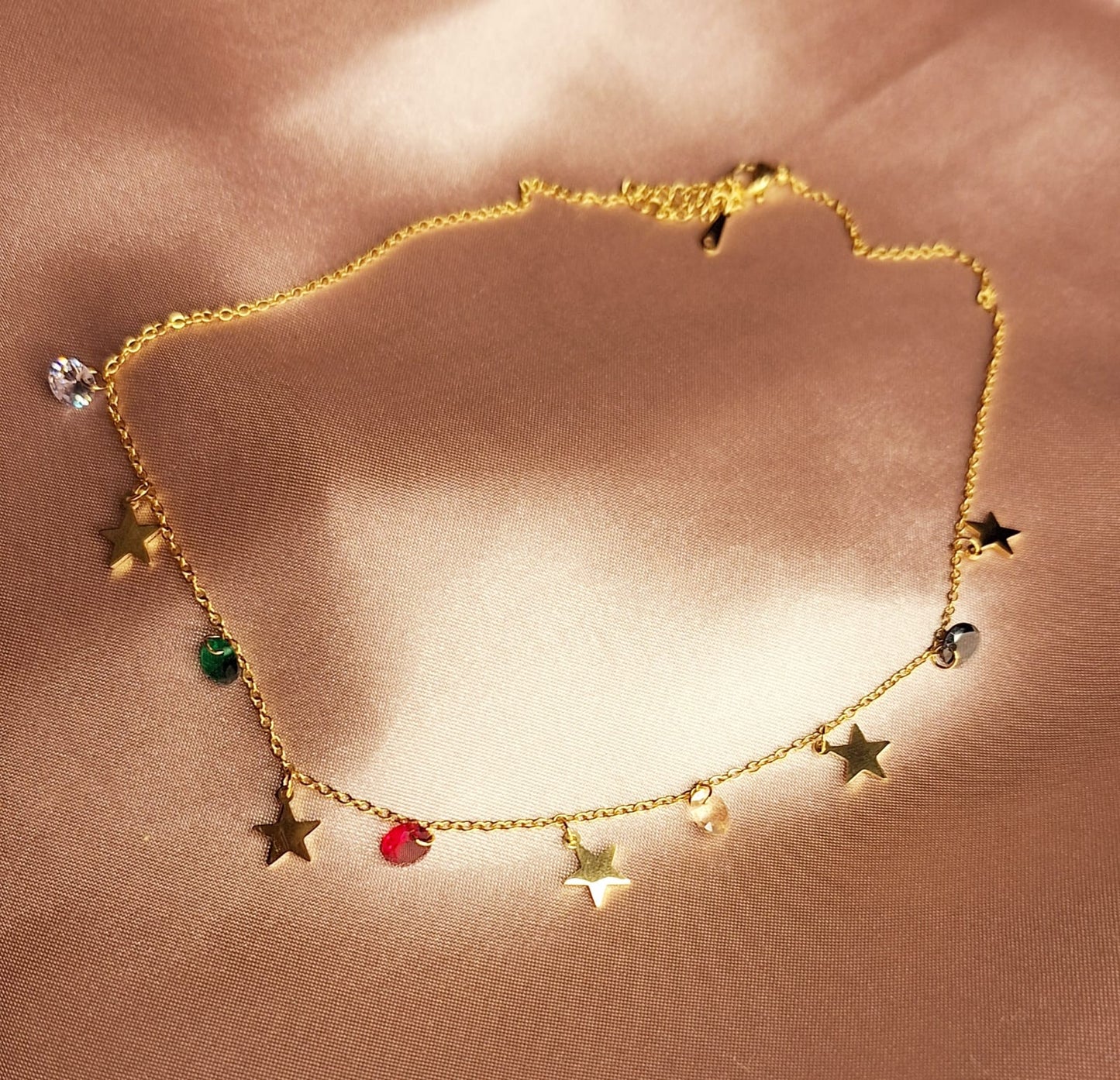 Starry Brights chain - Playful Gemstone & Star Charm