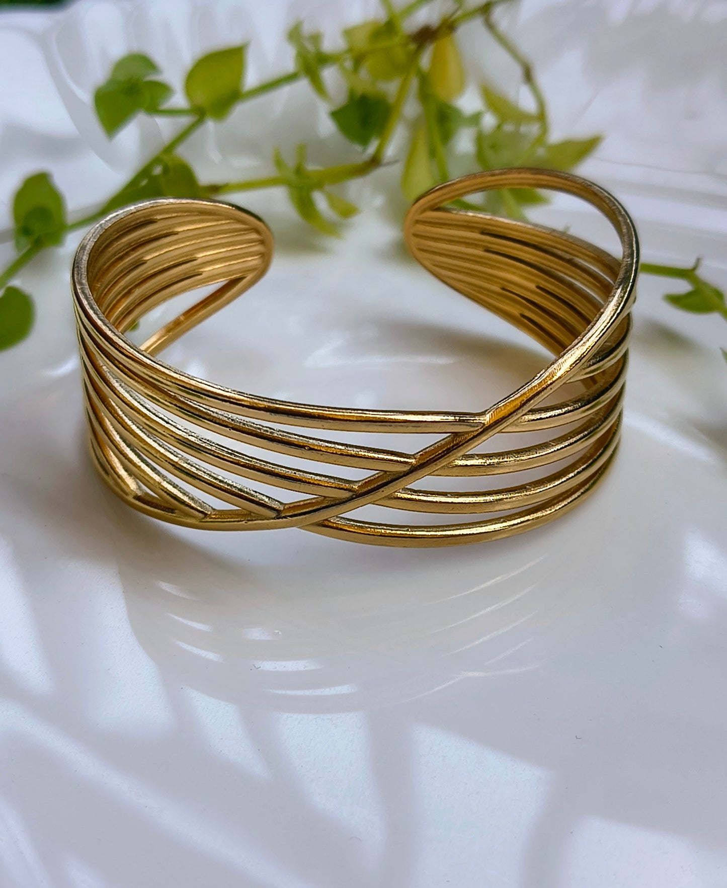 Multi-Strand Curved Adjustable Wire Bracelet