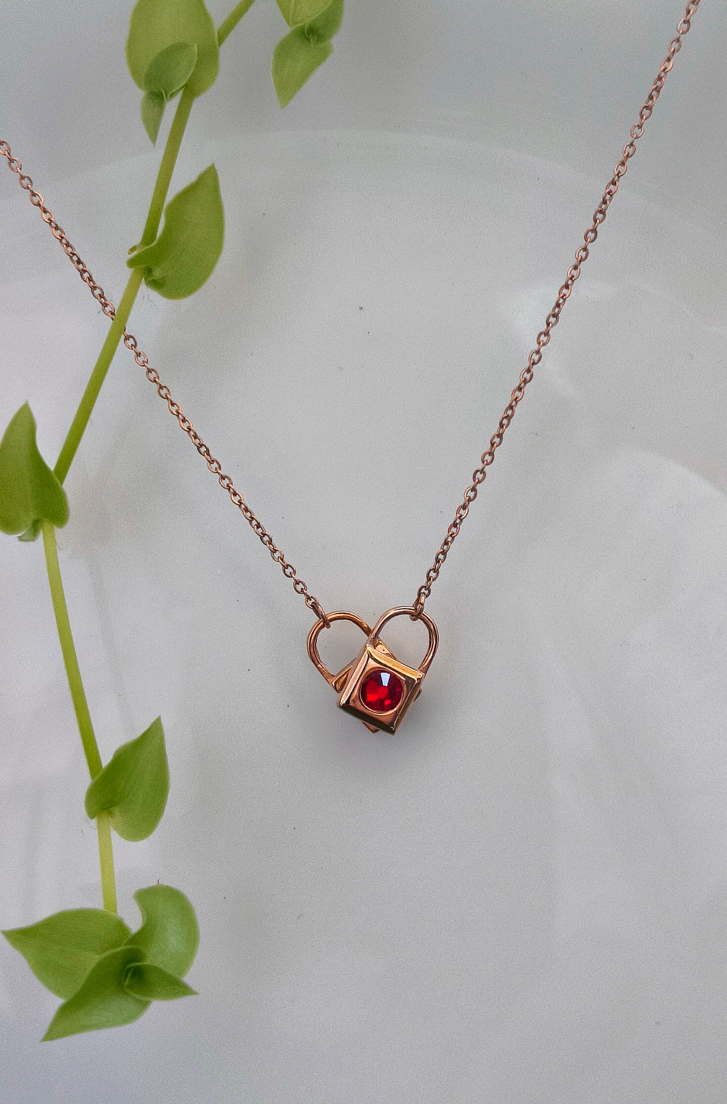 Rose Gold Magnetic Lock Pendant Necklace- A symbol of Love
